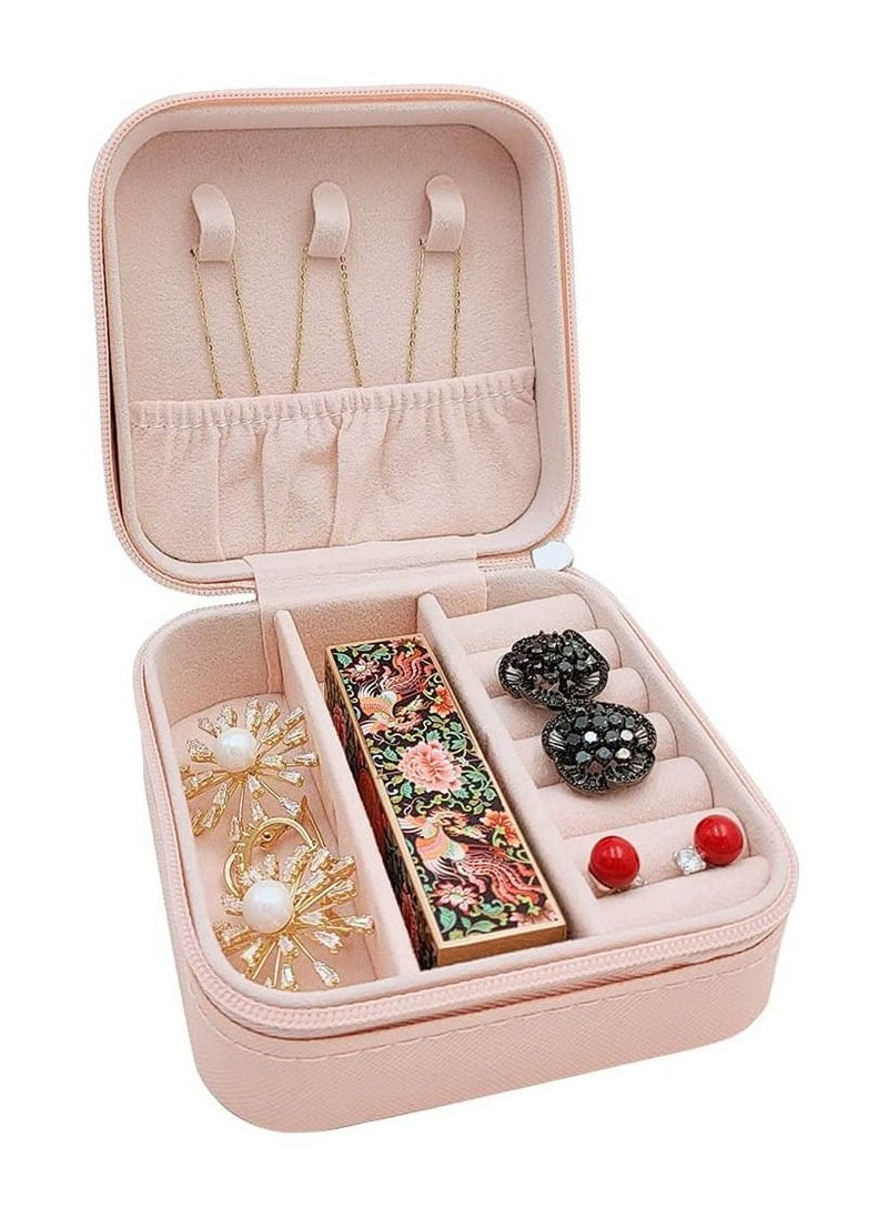 NIBEMINENT - Small Jewelry Box Travel Portable Jewelry Case Mini Organizer Storage Holder - Image 1