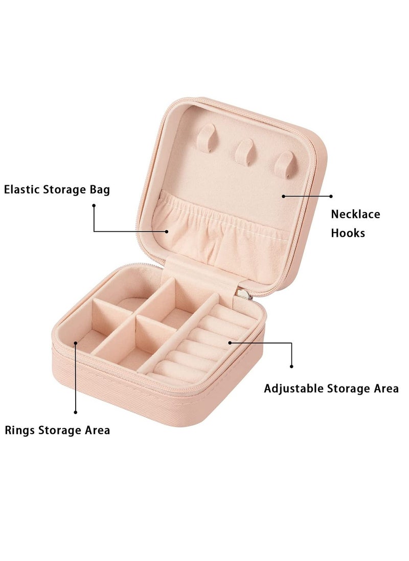 NIBEMINENT - Small Jewelry Box Travel Portable Jewelry Case Mini Organizer Storage Holder - Image 1