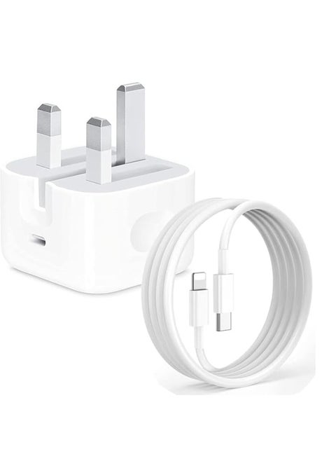 20W Fast Charger with USB-C to Lightning Cable – Compatible with iPhone 11 Pro, XR, 11 Pro Max, and Tablets