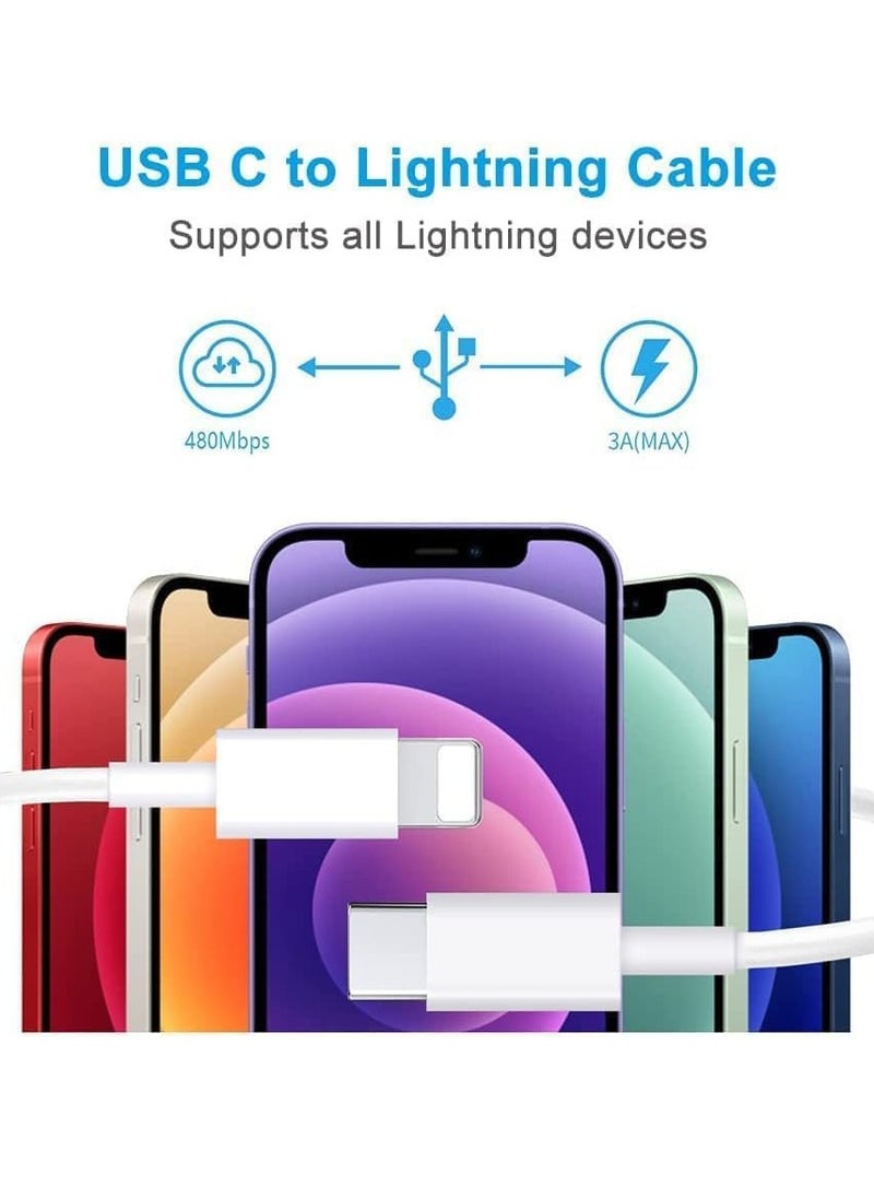 20W Fast Charger with USB-C to Lightning Cable – Compatible with iPhone 11 Pro, XR, 11 Pro Max, and Tablets