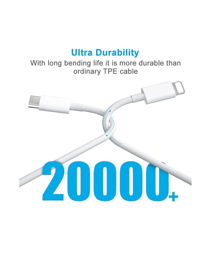 20W Fast Charger with USB-C to Lightning Cable – Compatible with iPhone 11 Pro, XR, 11 Pro Max, and Tablets