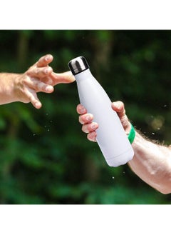 Cool Baby Stainless Steel Water Bottles Easy to Clean Cola Shape Thermal Flask Rustproof for School Outdoor Sports for Camping Hiking Travel(White)  - Image 3