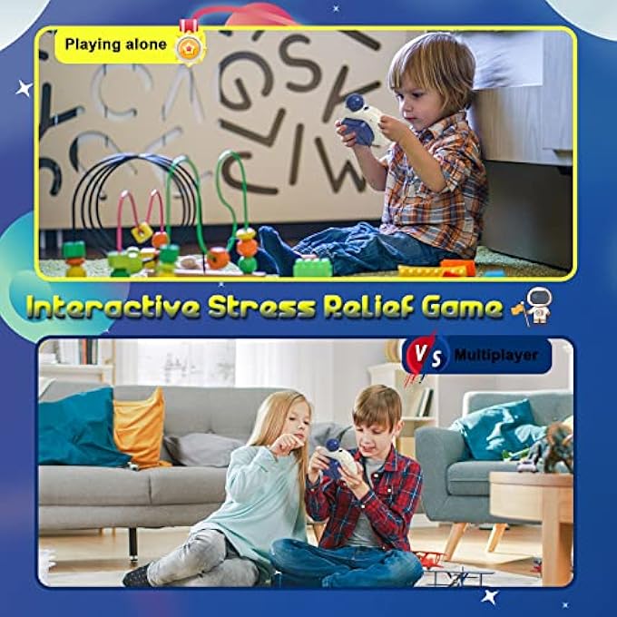 QUICK PUSH SENSORY FIDGET TOYS FOR KIDS ADULTS, HANDHELD PUZZLE GAME, FAST PUSH TRAVEL TOYS, XMAS BIRTHDAY GIFT FOR BOYS GIRLS (ASTRONAUT GREEN LIGHT) - Image 4