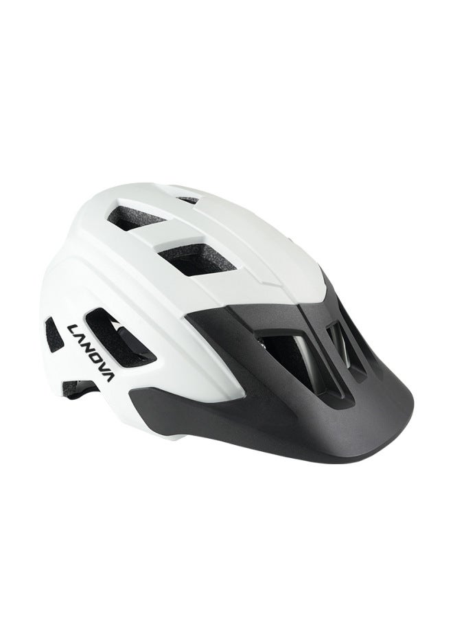 White Matte Bicycle Helmet, Cycling Helmet, Ultra-light Breathable Cycling Protection, Ce With Brim Customization