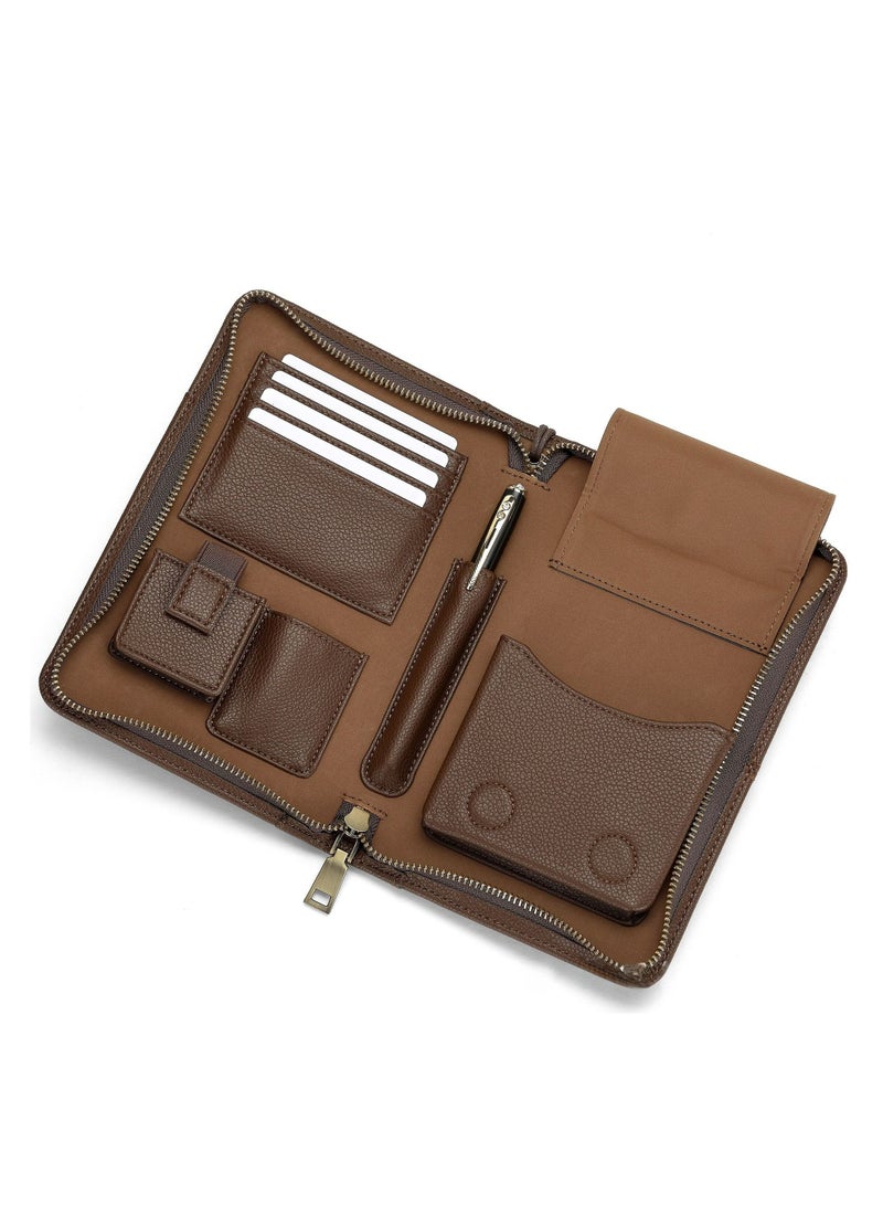 FUKE Men Clutch Bag Business Casual Faux Leather Travel Case Multifunctional Portable Clutch Bag - Image 3