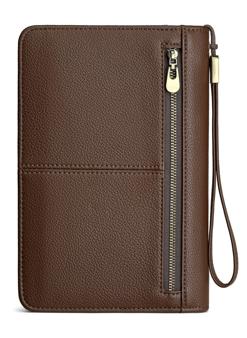 FUKE Men Clutch Bag Business Casual Faux Leather Travel Case Multifunctional Portable Clutch Bag - Image 4