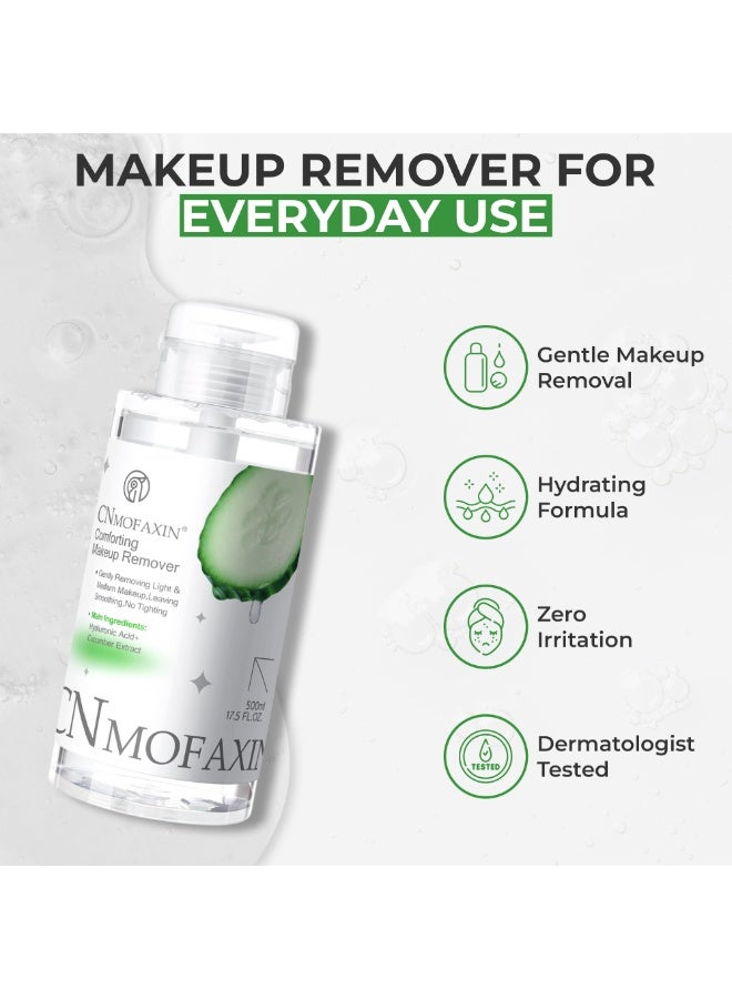 سي إن موفاكسين مزيل مكياج مريح 500 مل - خالي من الزيوت، تركيبة ميسيلار لطيفة للوجه والعينين والشفاه - منظف مكياج مقاوم للماء، غير مهيج، خالٍ من العطور - Image 2