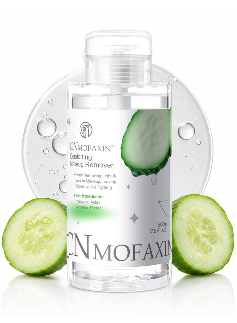 CNMOFAXIN Comforting Makeup Remover 500ml – Oil Free, Gentle Micellar Formula for Face, Eyes & Lips – Waterproof Makeup Cleaner, Non-Irritating, Fragrance-Free - Image 1