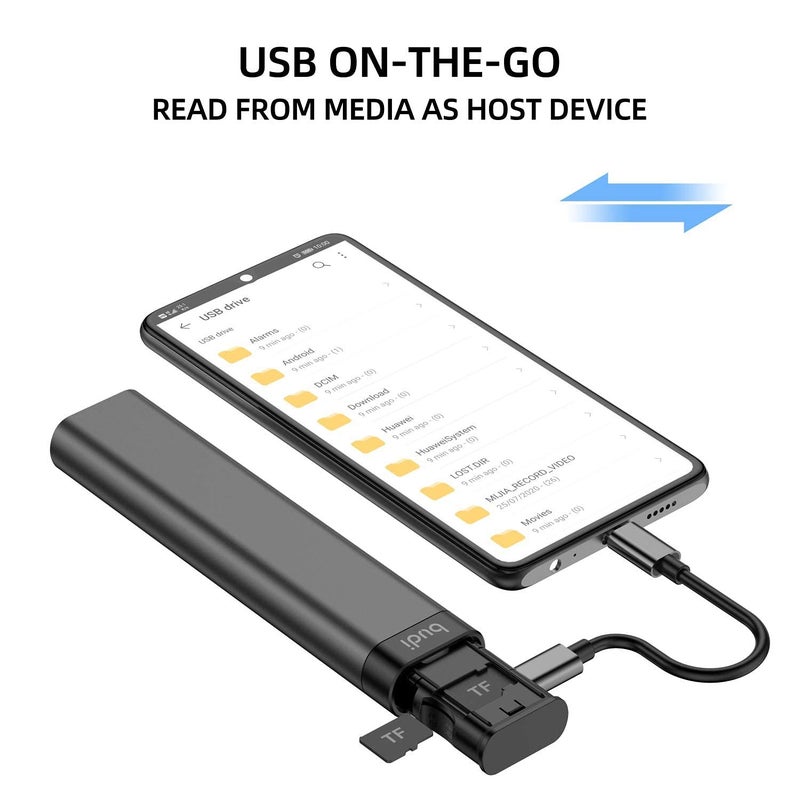 fonefunshop Budi 9-in-1 Essential Travel Charging & Data Sync Cable Stick - Black - Image 5
