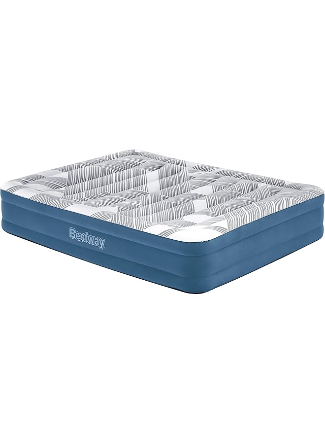 Bestway 2.03m x 1.52m x 36cm Tritech Fashion Flock Air Mattress Queen Built in AC Pump - Image 4