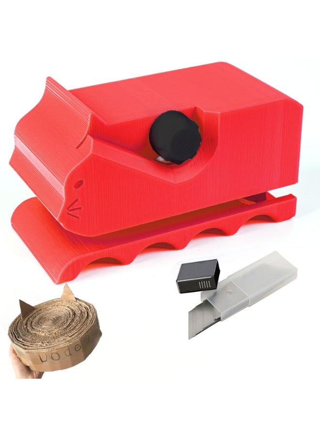 Cardboard Cutter for Cat Scratchers with 10pcs Blade,3D Printed Card Board Cutter Kids DIY Cat Scratchers Cardboard Strip Tool Machine for Cat Lovers - Image 1