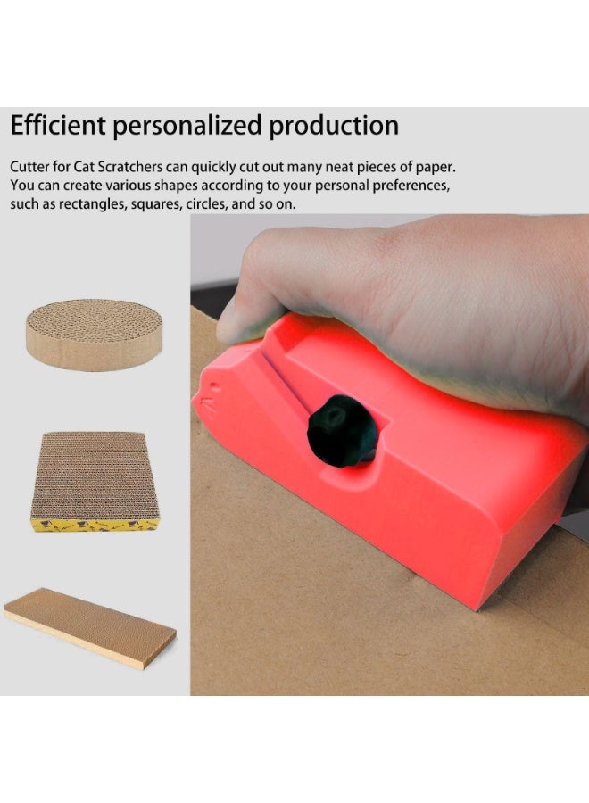 Cardboard Cutter for Cat Scratchers with 10pcs Blade,3D Printed Card Board Cutter Kids DIY Cat Scratchers Cardboard Strip Tool Machine for Cat Lovers - Image 2