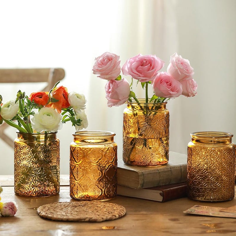 ANSQU Vintage 23.7oz Glass Jar with Solid Wood Lid - Airtight Storage for Loose Tea, Coffee, Candy, Cookies, Laundry Detergent - Decorative Kitchen Jar, Cute & Functional (Yellow, 1 Pack) - Image 4