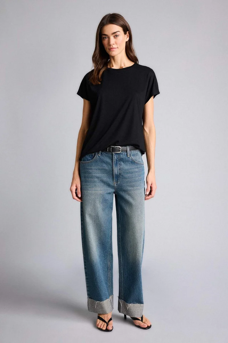 ديفاكتو Basic Crew Neck Short-Sleeved T-shirt
