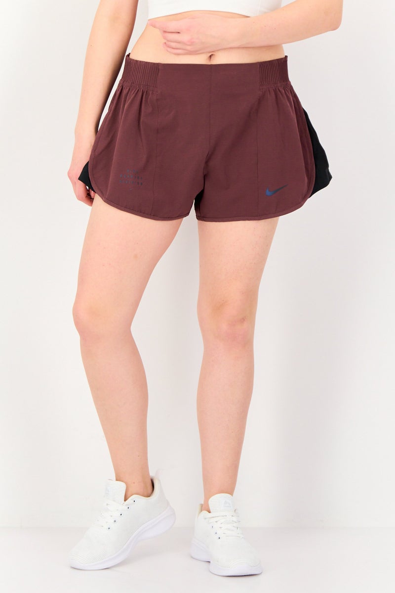 Nike Women Sportswear Fit Training Shorts, Dark Mauve - Image 1