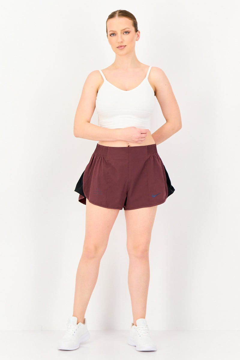 Nike Women Sportswear Fit Training Shorts, Dark Mauve - Image 2