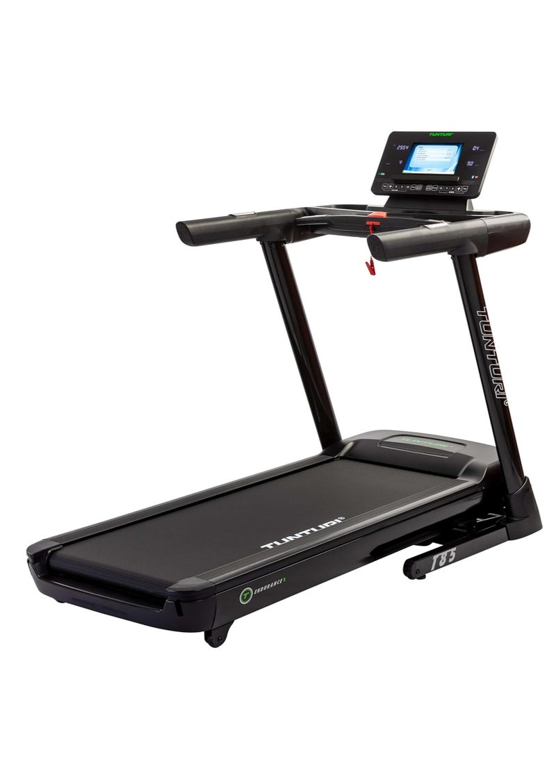Tunturi Tunturi T85 Endurance Folding Treadmill for Home – Quiet Electric Running Machine with Cushioning, Incline & LCD Display – Ideal for Walking, Jogging & Intense Workouts  - Image 1