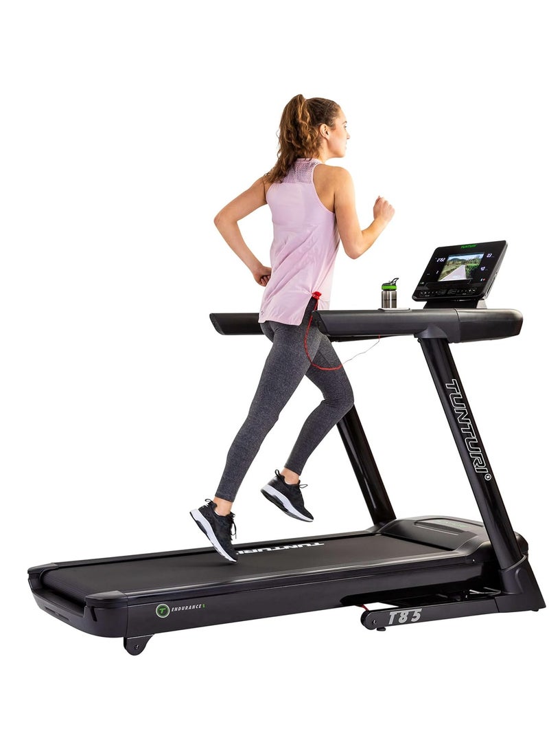 Tunturi Tunturi T85 Endurance Folding Treadmill for Home – Quiet Electric Running Machine with Cushioning, Incline & LCD Display – Ideal for Walking, Jogging & Intense Workouts  - Image 4