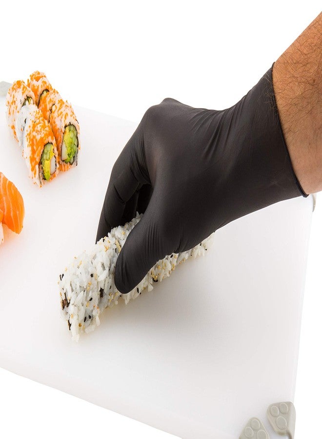 Restaurantware-Fashion Serve 9 x 4.3 Food Prep Gloves, 100 Disposable Nitrile Gloves - No-Powder, Does Not Get Punctured Easily, Black Nitrile Foodservice Handwear, Small, For Restaurants Or Homes - Image 4