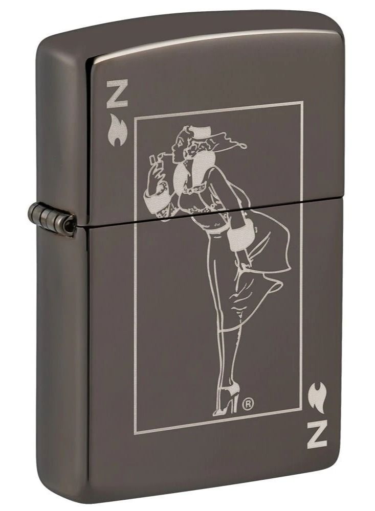 Zippo 49797 150 Windy Design Black Ice Windproof Lighter - Image 1