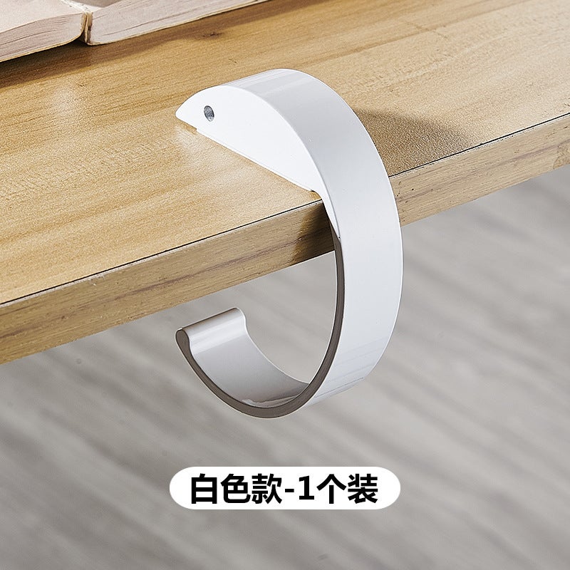 Desk Side Bag Hanger Hook for Office and Dorm Type c [white] one pack 