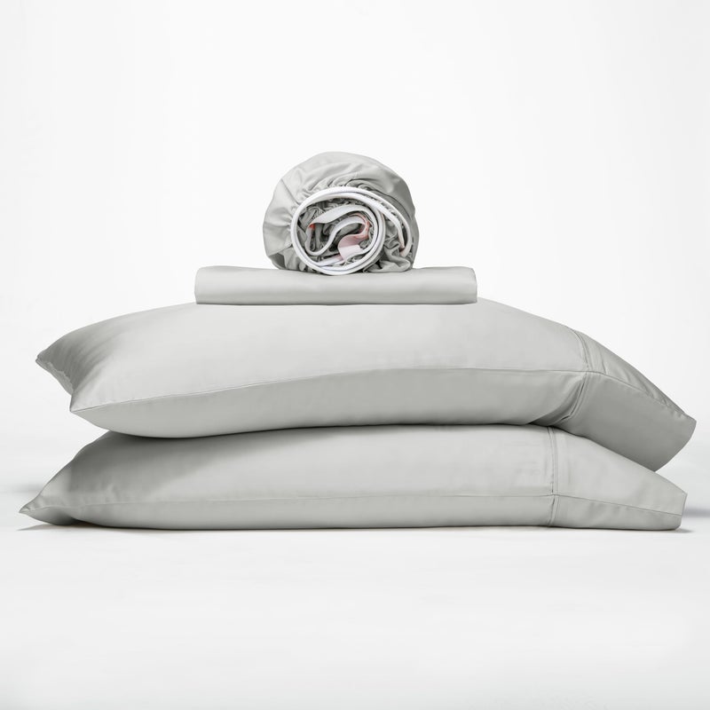 GOKOTTA Queen Size Bed Sheets 4 Piece Set  Super Soft Sheets  Cooling Sheets for Hot Sleepers - Hotel Luxury Silky Breathable Sheets  Deep Pocket Up to 16"" - Durable Double Stitched (Grey) - Image 1