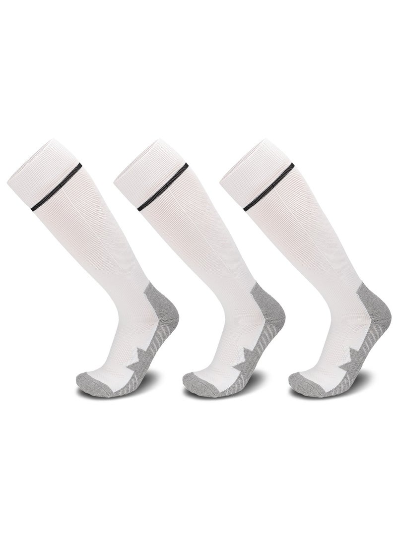 جناح السماء جوارب كرة القدم للرجال (1/2/3/4 زوج) وسادة رياضية، قابلة للتنفس، مريحة، مضادة للانزلاق، حماية من الوسادة، امتصاص العرق، جوارب رياضية للأطفال والشباب والبالغين - Image 1