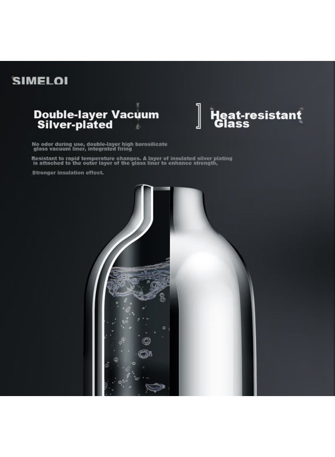 Simelo Insulated Thermos With Glass Inner Liner, Hot Water Bottle For Student Dormitory, Traditional Thermos Flask, 2l, Matcha Green - Image 3