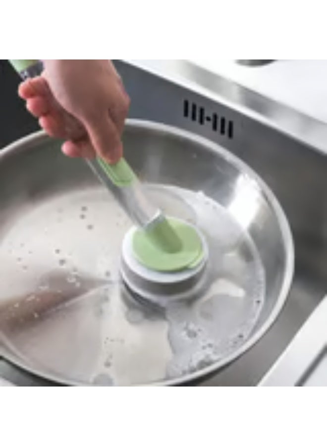 3-piece dish sponge set with dispenser, light green - Image 2