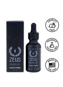 Zeus Natural Beard Oil Premium Conditioning Beard Oil To Soften Beard & Mustache Made In Usa (Italian Cypress) 1 Oz.  - Image 3