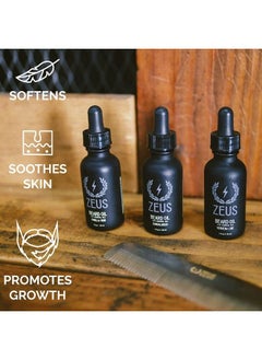 Zeus Natural Beard Oil Premium Conditioning Beard Oil To Soften Beard & Mustache Made In Usa (Italian Cypress) 1 Oz.  - Image 5