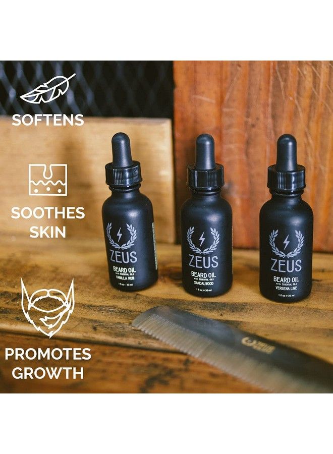 Zeus زيت لحية طبيعي زيت لحية متميز لتنعيم اللحية والشوارب مصنوع في الولايات المتحدة (سرو إيطالي) 1 أونصة - Image 5