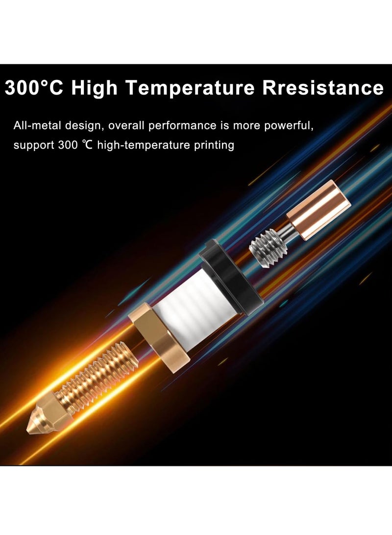 SYOSI K1 Ceramic Heating Block Kit, 3D Printer Parts All Metal Heat Break High Temperature Resistance Hotend Heating Block Kit with 5PCS 0.4mm Brass Nozzles for K1/K1 Max - Image 3