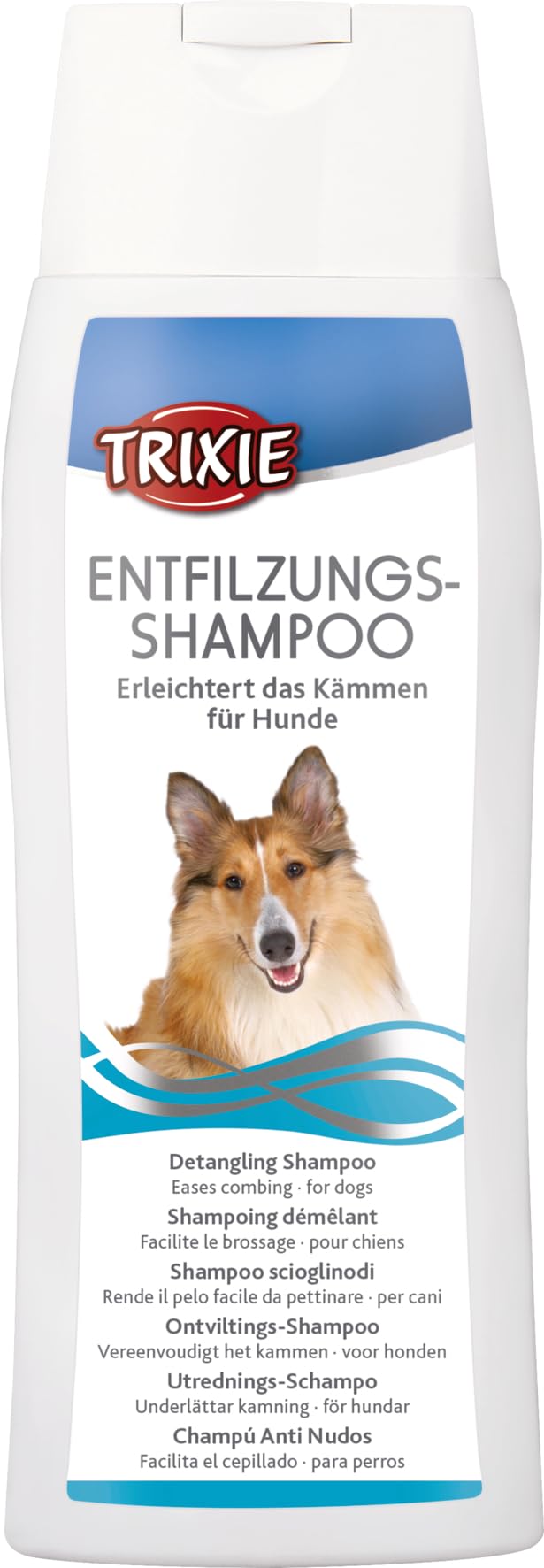 Trixie Detangling Shampoo for Long Haired Dogs - 250ml, Easy Combing & Grooming, Softens Fur & Prevents Hair Felting, Leaves Coat Shiny & Soft - Image 1