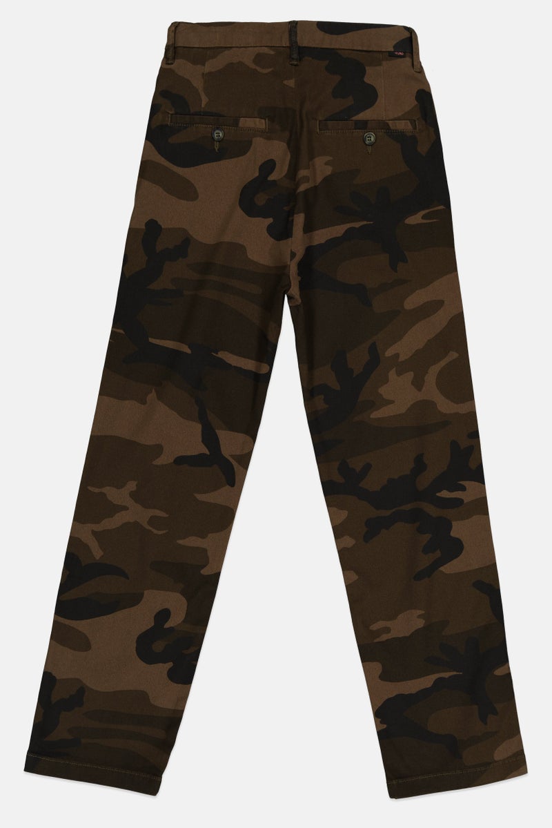 Reiko Women Chino Fit Camouflage Straight Pants, Multicolor - Image 3