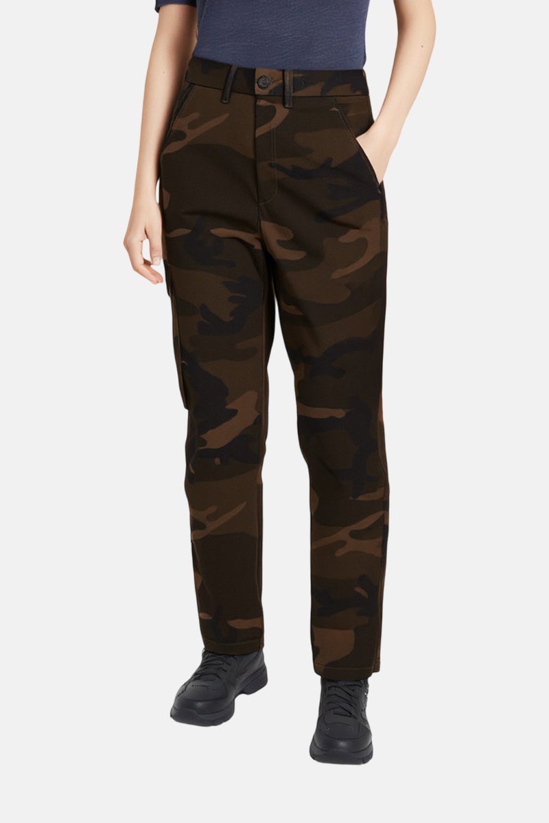 Reiko Women Chino Fit Camouflage Straight Pants, Multicolor - Image 1
