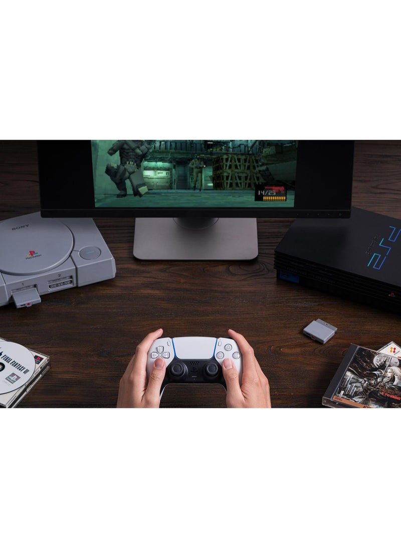 8بت دو جهاز استقبال محول وحدة تحكم بلوتوث 8Bitdo لأجهزة PS1 وPS2 وويندوز، متوافق مع PS5/PS4 ووحدة تحكم Xbox Series ووحدة تحكم Xbox One Bluetooth ووحدة تحكم Switch Pro - Image 5