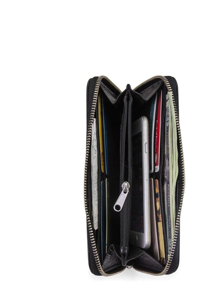 Timberland Timberland Leather Rfid Zip Around Wallet Clutch With Wristlet Strap  - Image 2