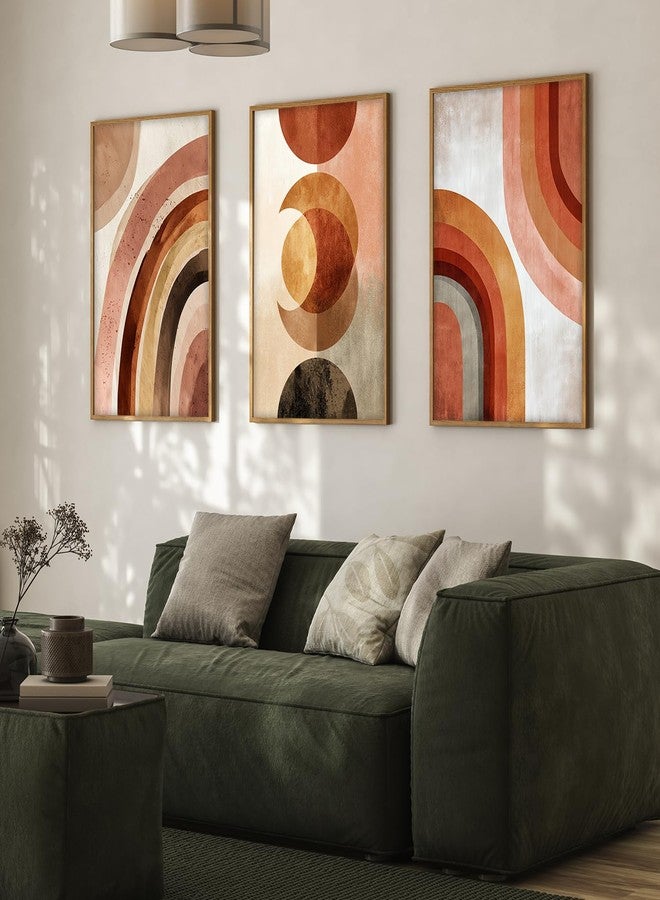 ARTELLY Painting Boho Wall Art Home Decoration Paintings With Frame For Living Room Bed Room Hotel Wall Decor Digital Set of 3 (Boho 2, 13x19 inch) - Image 3