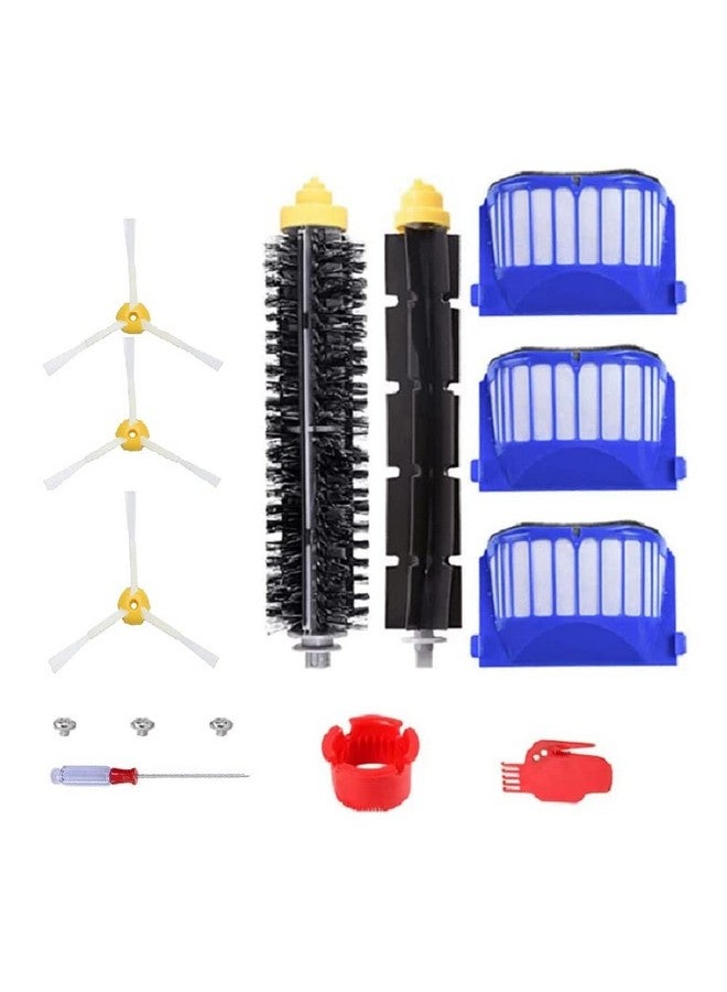 ANBOO Replacement parts Compatible for iRobot Roomba 675 677 671 655 645 Robotics,Filter,Side Brush,Bristle and Flexible Beater Brush, Cleaning Tool and Screw - Image 1