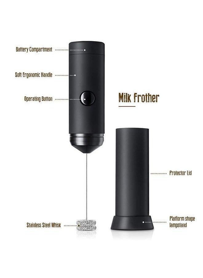 Generic Electric Foam Milk Frother Black/Silver 22x6x6centimeter  - Image 2