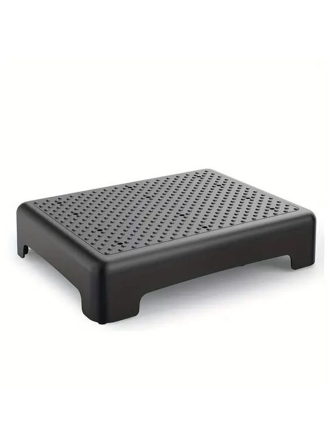 Portable Step Stool For Adults Seniors Non Slip Safety Stool Lightweight Sturdy Black - Image 3