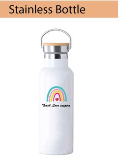 PRINTSHOP4ME Teacher's Day Pack of 3 Combo Pack - Stainless Steel Bamboo Cap Flask Bottle 600ml, Teddy Bear and Greeting Card - Teacher's Day Gift Set - Gift for World Teachers Day  - Image 3