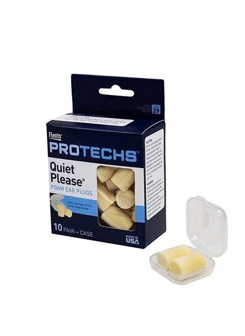 Pair of 10 Flents Quiet Please Ear Plugs with Case