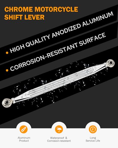 PBYMT Chrome Shift Linkage Shifter Lever Compatible for Harley Davidson Dyna Softail Touring Road Glide Street Glide Road King Electra Glide 1986-2024 - Image 2