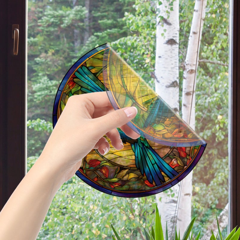 Jd100-157 Hummingbird Butterfly Anti-Bird Warning Sticker Colorful Electrostatic Glass Sticker Pvc Window Film - Image 4