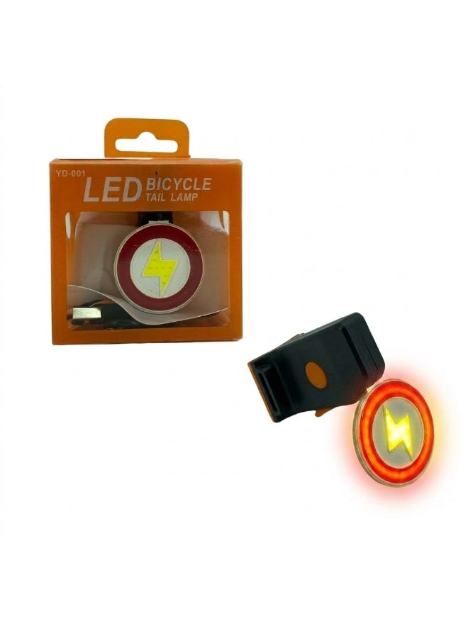 كشاف دراجة خلفي LED بتصميم "البرق" - إضاءة COB قوية قابلة للشحن عبر USB، متعدد الألوان والأوضاع - Image 1