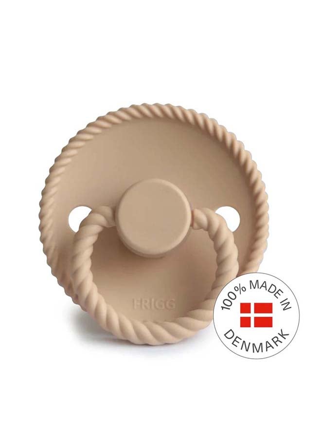 FRIGG Rope Silicone Baby Pacifier 0-6M 1-Pack Croissant - Size 1