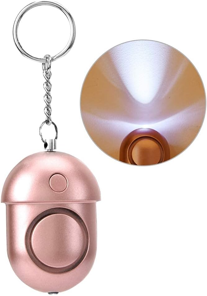 woobles Personal Alarm Attack Alarm,130db Personal Security Alarm Keychain Rosy Emergency Survival Anti-rape Siren with LED- - Image 3