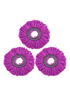 Y&D 3-Pack Spin Mop Replacement Head Purple/Black  - Image 1